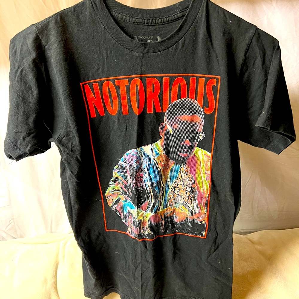 Notorious BIG Brooklyn Mint Short Sleeve T-Shirt Adult Medium Red Border RARE